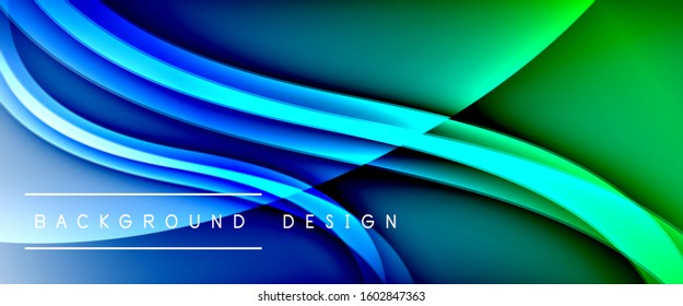 Dynamic trendy fluid color gradient abstract background with flowing wave lines. Vector Illustration For Wallpaper, Banner, Background, Card, Book Illustration, landing page, cover, placards, poster