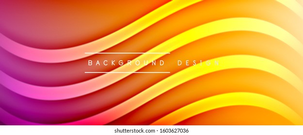 Dynamic trendy fluid color gradient abstract background with flowing wave lines. Vector Illustration For Wallpaper, Banner, Background, Card, Book Illustration, landing page, cover, placards, poster