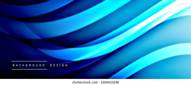 Dynamic trendy fluid color gradient abstract background with flowing wave lines. Vector Illustration For Wallpaper, Banner, Background, Card, Book Illustration, landing page, cover, placards, poster