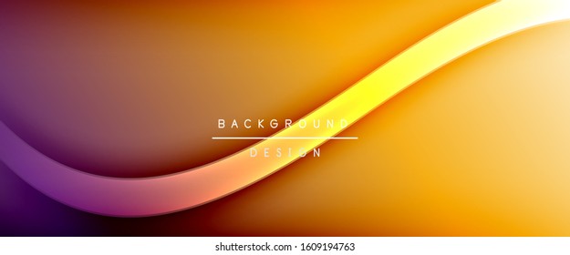 Dynamic trendy fluid color gradient abstract background with flowing wave lines. Vector Illustration For Wallpaper, Banner, Background, Card, Book Illustration, landing page, cover, placards, poster