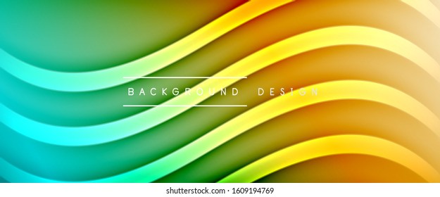 Dynamic trendy fluid color gradient abstract background with flowing wave lines. Vector Illustration For Wallpaper, Banner, Background, Card, Book Illustration, landing page, cover, placards, poster