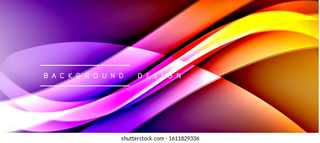 Dynamic trendy fluid color gradient abstract background with flowing wave lines. Vector Illustration For Wallpaper, Banner, Background, Card, Book Illustration, landing page, cover, placards, poster