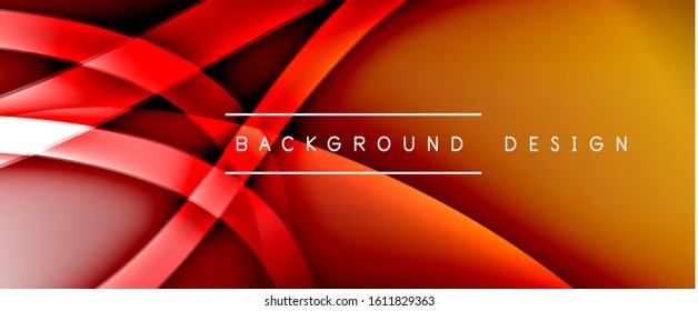 Fundo abstrato do gradiente de cor fluido da moda dinâmico com linhas de onda fluidas. Ilustração vetorial para papel de parede, banner, plano de fundo, cartão, ilustração de livro, landing page, capa, cartazes, cartaz