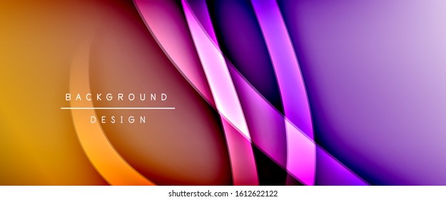 Fondo abstracto del degradado de color de fluido dinámico a la moda con líneas de onda fluidas. Ilustración vectorial para papel tapiz, cartel, fondo, tarjeta, ilustración del libro, página de inicio, portada, carteles, afiche