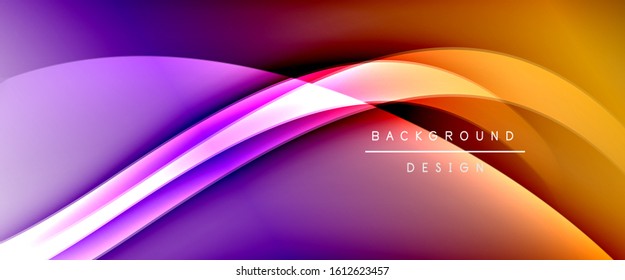 Dynamic trendy fluid color gradient abstract background with flowing wave lines. Vector Illustration For Wallpaper, Banner, Background, Card, Book Illustration, landing page, cover, placards, poster