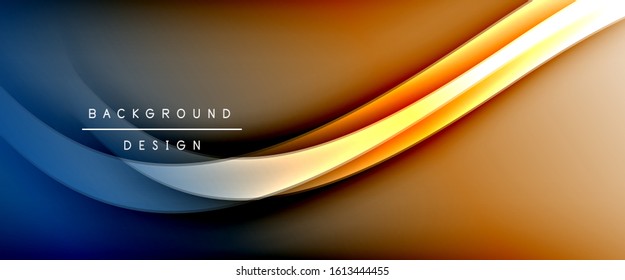 Dynamic trendy fluid color gradient abstract background with flowing wave lines. Vector Illustration For Wallpaper, Banner, Background, Card, Book Illustration, landing page, cover, placards, poster
