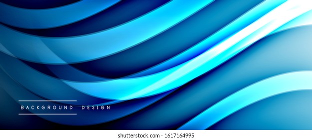 Dynamic trendy fluid color gradient abstract background with flowing wave lines. Vector Illustration For Wallpaper, Banner, Background, Card, Book Illustration, landing page, cover, placards, poster