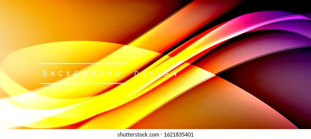 Dynamic trendy fluid color gradient abstract background with flowing wave lines. Vector Illustration For Wallpaper, Banner, Background, Card, Book Illustration, landing page, cover, placards, poster