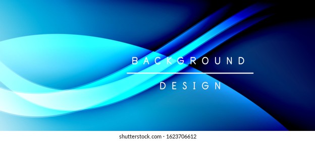 Dynamic trendy fluid color gradient abstract background with flowing wave lines. Vector Illustration For Wallpaper, Banner, Background, Card, Book Illustration, landing page, cover, placards, poster