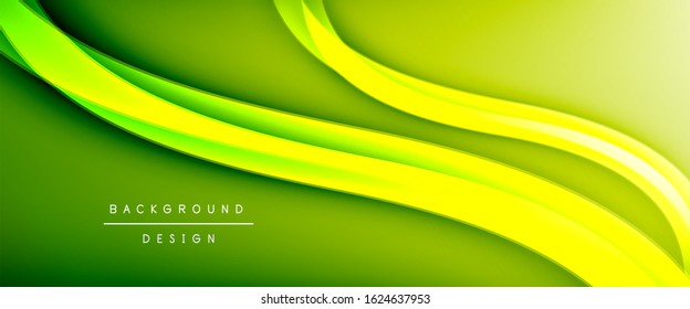 Dynamic trendy fluid color gradient abstract background with flowing wave lines. Vector Illustration For Wallpaper, Banner, Background, Card, Book Illustration, landing page, cover, placards, poster