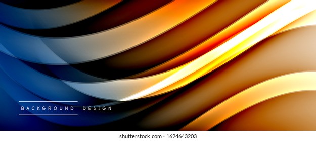Fondo abstracto del degradado de color de fluido dinámico a la moda con líneas de onda fluidas. Ilustración vectorial para papel tapiz, cartel, fondo, tarjeta, ilustración del libro, página de inicio, portada, carteles, afiche