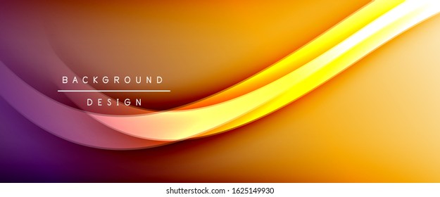 Dynamic trendy fluid color gradient abstract background with flowing wave lines. Vector Illustration For Wallpaper, Banner, Background, Card, Book Illustration, landing page, cover, placards, poster