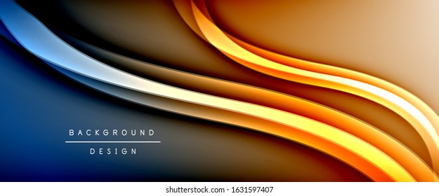 Dynamic trendy fluid color gradient abstract background with flowing wave lines. Vector Illustration For Wallpaper, Banner, Background, Card, Book Illustration, landing page, cover, placards, poster