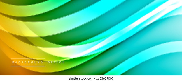 Fondo abstracto del degradado de color de fluido dinámico a la moda con líneas de onda fluidas. Ilustración vectorial para papel tapiz, cartel, fondo, tarjeta, ilustración del libro, página de inicio, portada, carteles, afiche