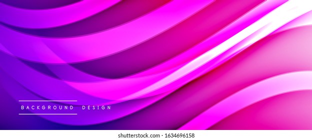Dynamic trendy fluid color gradient abstract background with flowing wave lines. Vector Illustration For Wallpaper, Banner, Background, Card, Book Illustration, landing page, cover, placards, poster