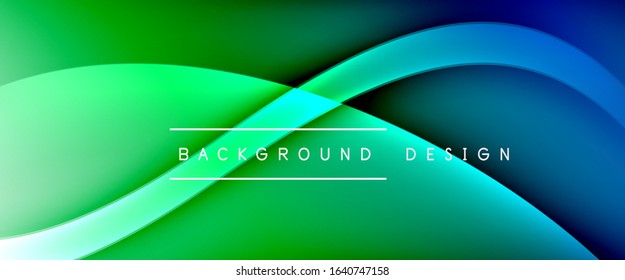 Dynamic trendy fluid color gradient abstract background with flowing wave lines. Vector Illustration For Wallpaper, Banner, Background, Card, Book Illustration, landing page, cover, placards, poster