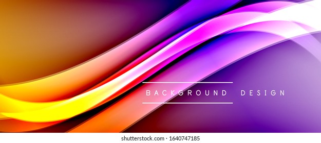 Dynamic trendy fluid color gradient abstract background with flowing wave lines. Vector Illustration For Wallpaper, Banner, Background, Card, Book Illustration, landing page, cover, placards, poster
