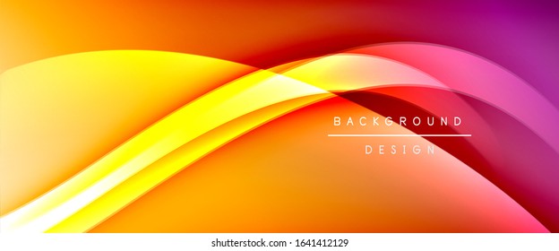 Dynamic trendy fluid color gradient abstract background with flowing wave lines. Vector Illustration For Wallpaper, Banner, Background, Card, Book Illustration, landing page, cover, placards, poster