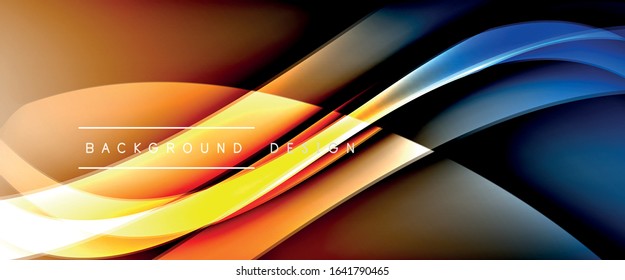 Dynamic trendy fluid color gradient abstract background with flowing wave lines. Vector Illustration For Wallpaper, Banner, Background, Card, Book Illustration, landing page, cover, placards, poster