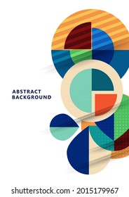 Fondo abstracto geométrico dinámico de moda. Formas redondeadas solapadas modernas. Diseño corporativo. Plantilla para un afiche, banner, tarjeta de visita, postal. Ilustración del vector