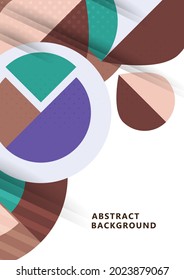 Fondo abstracto geométrico dinámico de moda. Formas redondeadas solapadas modernas. Diseño corporativo. Plantilla para un afiche, banner, tarjeta de visita, postal. Ilustración del vector