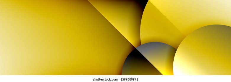 Dynamic trendy geometrical abstract background. Circles, round shapes 3d shadow effects and fluid gradients. Modern overlapping round forms. Vector Illustration For Wallpaper, Banner, Background, Card