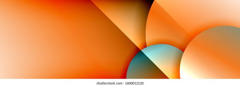 Fondo abstracto geométrico dinámico a la moda. Círculos, formas redondeadas, efectos de sombra 3d y gradientes de fluido. Formas redondeadas superpuestas modernas. Ilustración vectorial para papel de escritorio, pancarta, fondo, tarjeta