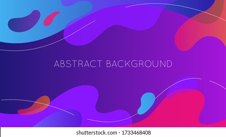 Dynamic Trendy Gradient Liquid Background with Lines for Use in Design and Presentation Page. Eps10 vector Minimal Landing Page