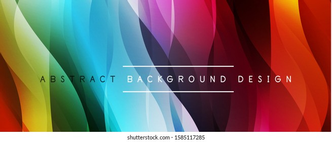 Fondo abstracto del degradado de color de fluido simple y dinámico con efectos de línea. Ilustración vectorial 