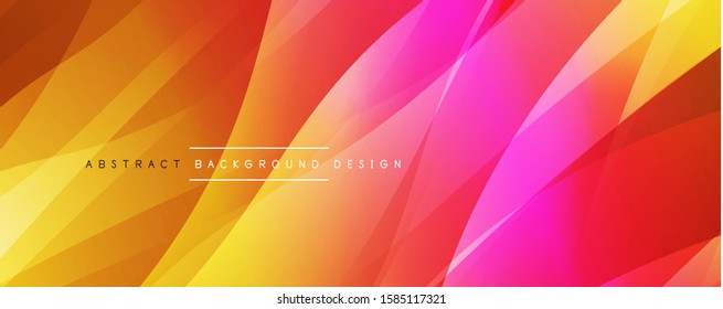 Dynamic trendy simple fluid color gradient abstract background with line effects. Vector Illustration 