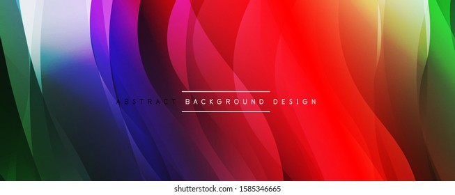 Dynamic trendy simple fluid color gradient abstract background with line effects. Vector Illustration 