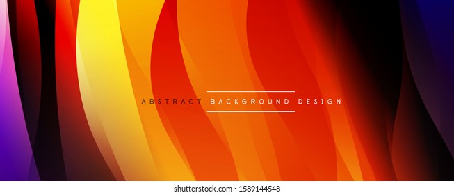 Dynamic trendy simple fluid color gradient abstract background with line effects. Vector Illustration For Wallpaper, Banner, Background, Card, Book Illustration, landing page