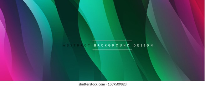 Fondo abstracto del degradado de color de fluido simple y dinámico con efectos de línea. Ilustración vectorial para fondo de escritorio, pancarta, fondo, tarjeta, ilustración del libro, página de inicio