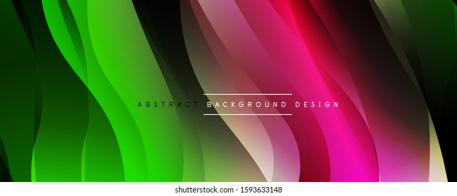 Dynamic trendy simple fluid color gradient abstract background with line effects. Vector Illustration For Wallpaper, Banner, Background, Card, Book Illustration, landing page
