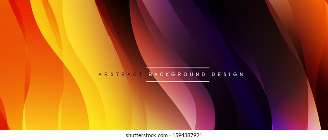 Dynamic trendy simple fluid color gradient abstract background with line effects. Vector Illustration For Wallpaper, Banner, Background, Card, Book Illustration, landing page