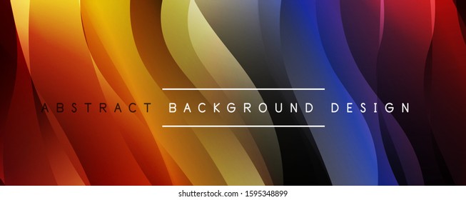 Fondo abstracto del degradado de color de fluido simple y dinámico con efectos de línea. Ilustración vectorial para fondo de escritorio, pancarta, fondo, tarjeta, ilustración del libro, página de inicio