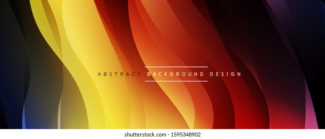 Dynamic trendy simple fluid color gradient abstract background with line effects. Vector Illustration For Wallpaper, Banner, Background, Card, Book Illustration, landing page