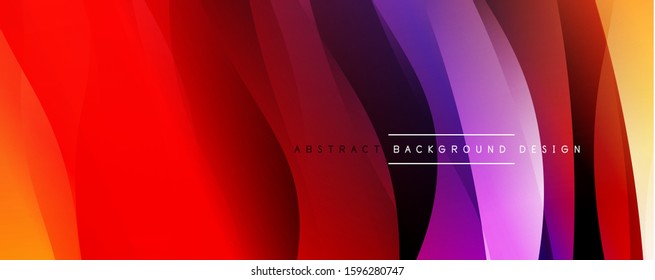 Fondo abstracto del degradado de color de fluido simple y dinámico con efectos de línea. Ilustración vectorial para fondo de escritorio, pancarta, fondo, tarjeta, ilustración del libro, página de inicio