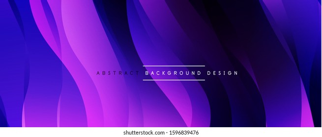 Fondo abstracto del degradado de color de fluido simple y dinámico con efectos de línea. Ilustración vectorial para fondo de escritorio, pancarta, fondo, tarjeta, ilustración del libro, página de inicio