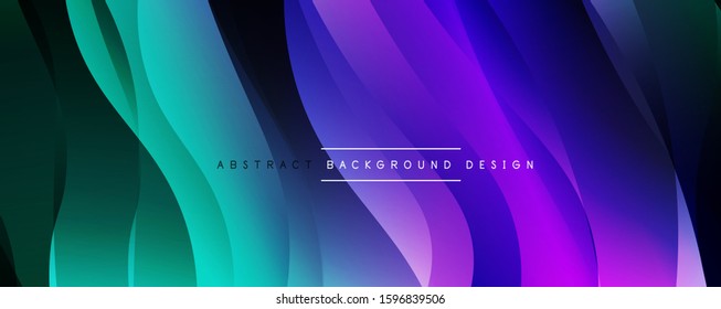 Dynamic trendy simple fluid color gradient abstract background with line effects. Vector Illustration For Wallpaper, Banner, Background, Card, Book Illustration, landing page