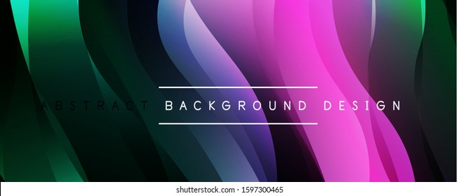 Dynamic trendy simple fluid color gradient abstract background with line effects. Vector Illustration For Wallpaper, Banner, Background, Card, Book Illustration, landing page
