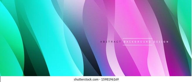 Fondo abstracto del degradado de color de fluido simple y dinámico con efectos de línea. Ilustración vectorial para fondo de escritorio, pancarta, fondo, tarjeta, ilustración del libro, página de inicio