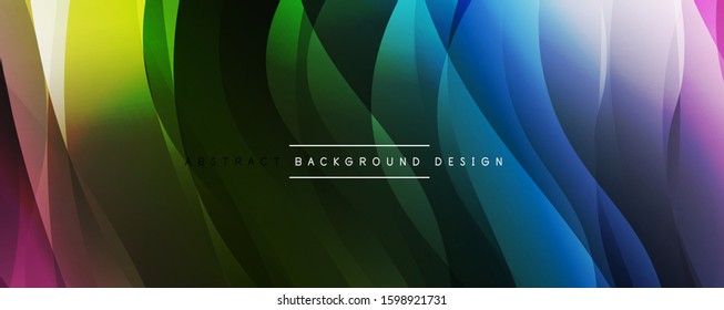 Dynamic trendy simple fluid color gradient abstract background with line effects. Vector Illustration For Wallpaper, Banner, Background, Card, Book Illustration, landing page