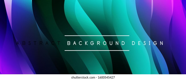 Dynamic trendy simple fluid color gradient abstract background with line effects. Vector Illustration For Wallpaper, Banner, Background, Card, Book Illustration, landing page