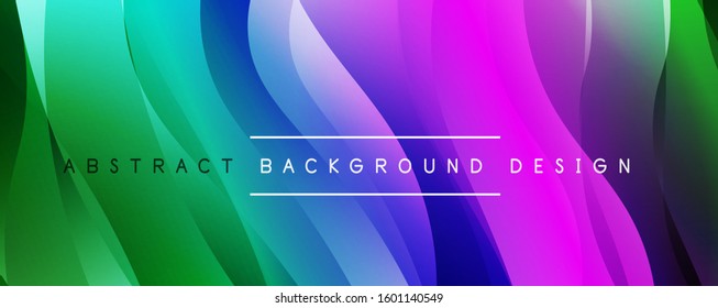 Dynamic trendy simple fluid color gradient abstract background with line effects. Vector Illustration For Wallpaper, Banner, Background, Card, Book Illustration, landing page