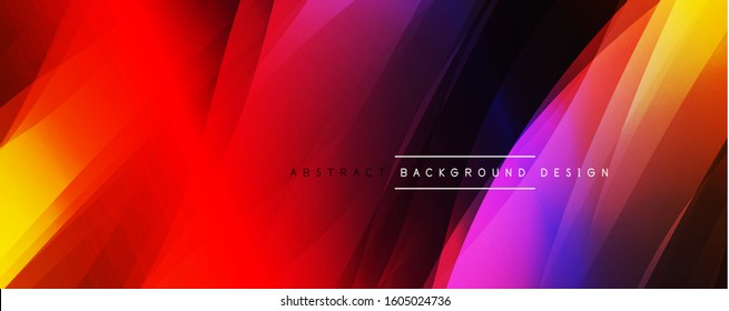 Dynamischer, einfacher Farbverlauf-Abstrakter Hintergrund mit Linieneffekten. Vektorgrafik für Bildschirmhintergründe, Banner, Hintergrund, Karte, Buchillustration, Landing-Page