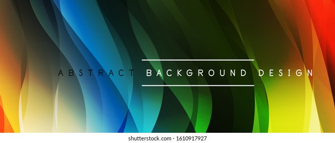 Fondo abstracto del degradado de color de fluido simple y dinámico con efectos de línea. Ilustración vectorial para fondo de escritorio, pancarta, fondo, tarjeta, ilustración del libro, página de inicio