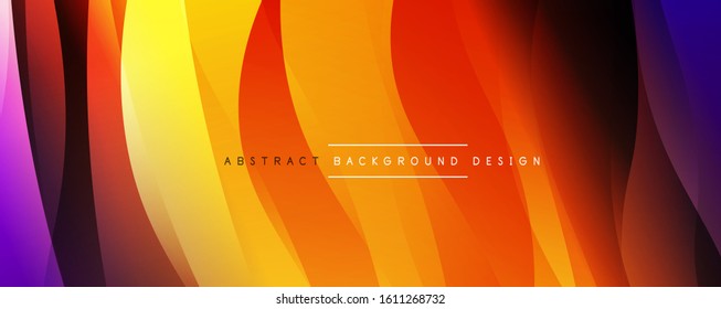 Dynamic trendy simple fluid color gradient abstract background with line effects. Vector Illustration For Wallpaper, Banner, Background, Card, Book Illustration, landing page