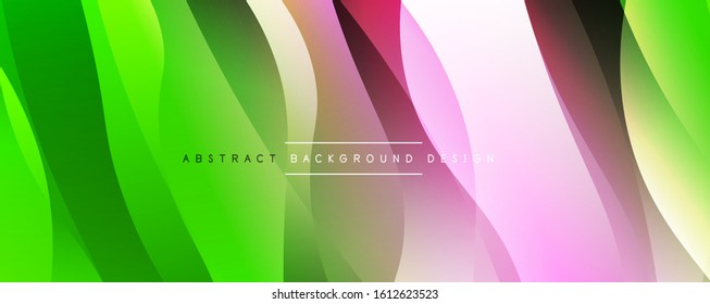 Plano de fundo abstrato do gradiente de cor fluido simples da moda dinâmico com efeitos de linha. Ilustração vetorial para papel de parede, banner, plano de fundo, cartão, ilustração de livro, página inicial