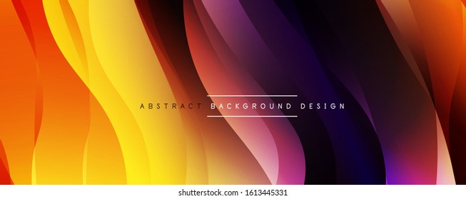 Dynamic trendy simple fluid color gradient abstract background with line effects. Vector Illustration For Wallpaper, Banner, Background, Card, Book Illustration, landing page